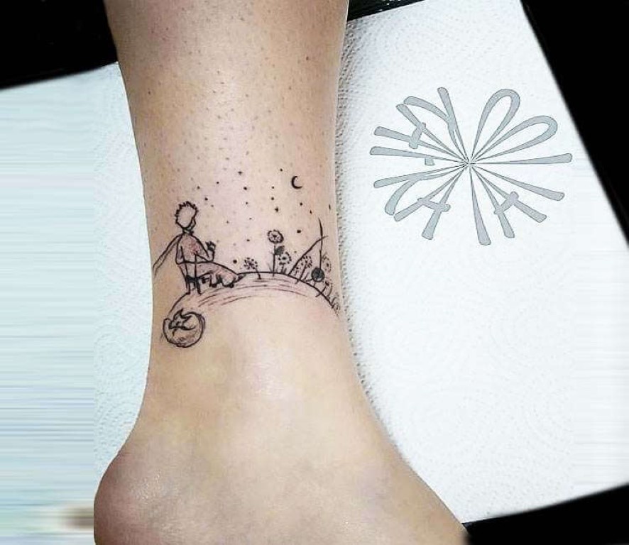 Le Petit Prince tatouage cheville