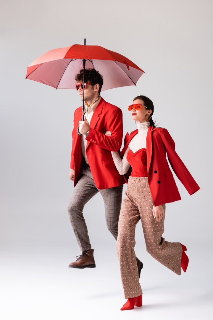 parapluie rouge luxe