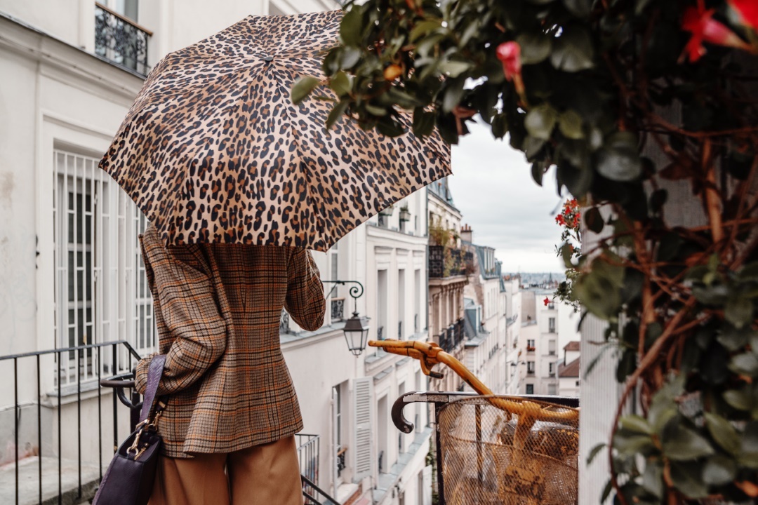parapluie leopard luxe