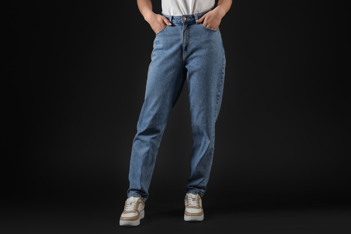 Exemple de jean taille haute